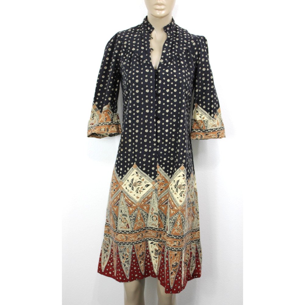 Vintage 60's 70's Shift Hippie Ethnic Dress by Patty O'Neil Size 5 Small